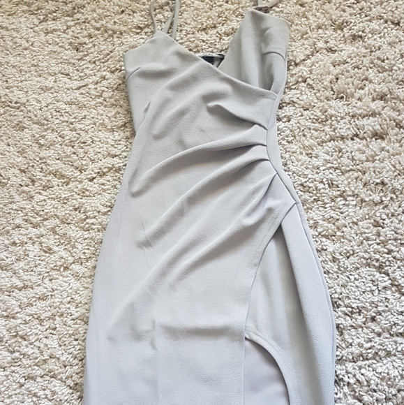 Light Grey Bodycon Dress - Picture 2 of 4